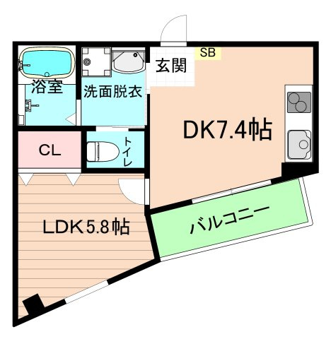 大阪市都島区東野田町１丁目の賃貸マンションの間取り