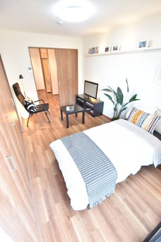 大阪市城東区成育３丁目の賃貸マンションの寝室