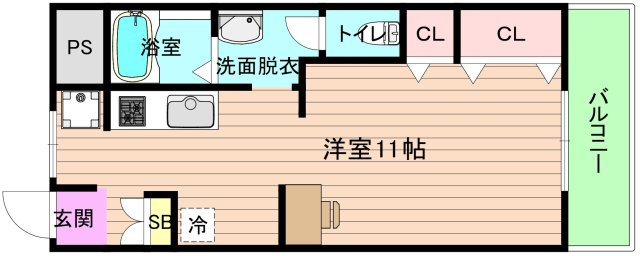 大阪市城東区成育３丁目の賃貸マンションの間取り