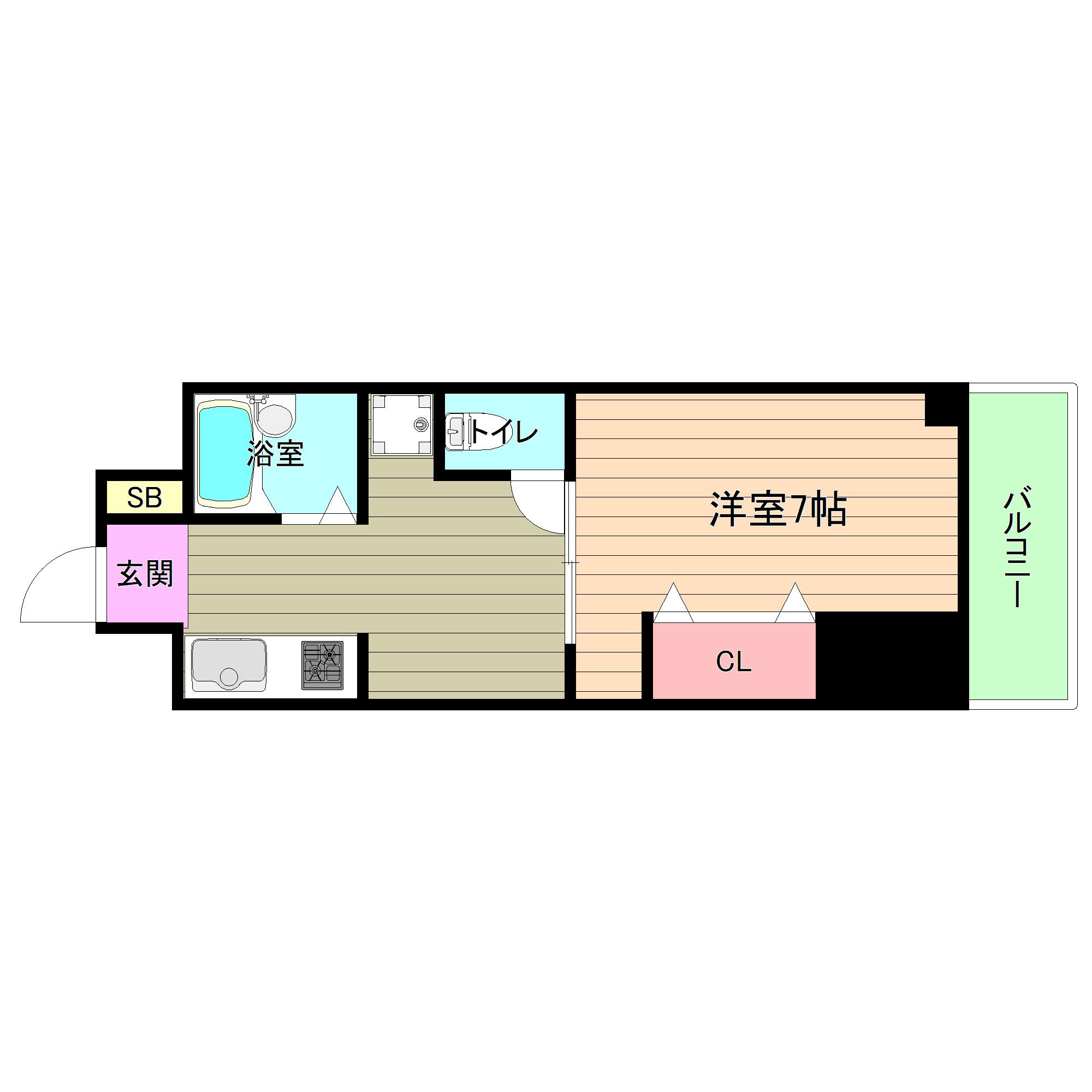 大阪市城東区中央２丁目の賃貸マンションの間取り
