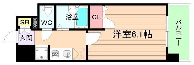 大阪市都島区東野田町５丁目の賃貸マンションの間取り
