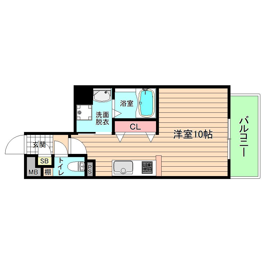 大阪市都島区片町２丁目の賃貸マンションの間取り