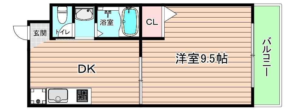 大阪市都島区都島本通４丁目の賃貸マンションの間取り