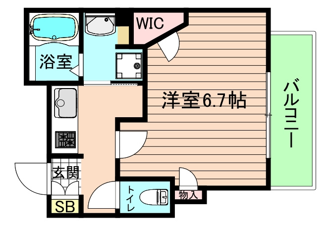 大阪市城東区成育１丁目の賃貸マンションの間取り