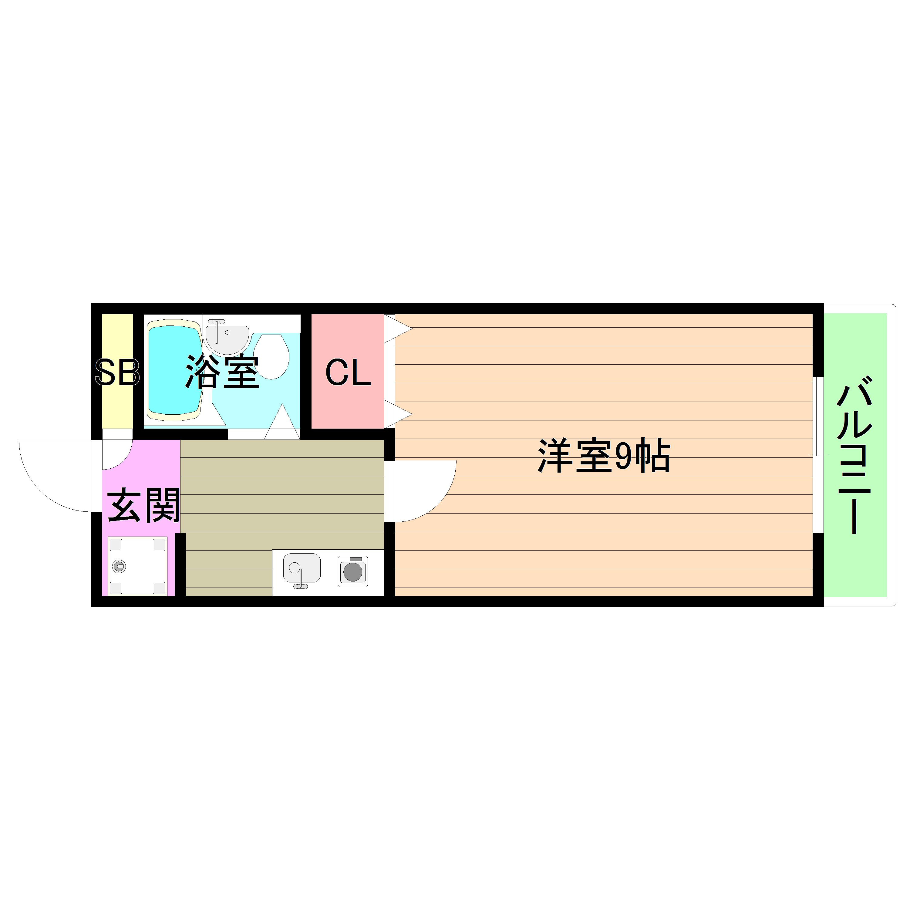 大阪市城東区成育２丁目の賃貸マンションの間取り