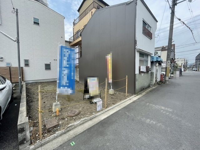 朱雀北ノ口町　建築条件付土地の前面道路含む現地写真
