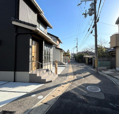 【前面道路含む現地写真】 | 宇多野法安寺町　新築戸建　1号地