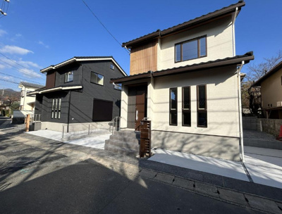 【前面道路含む現地写真】 | 宇多野法安寺町　新築戸建　1号地