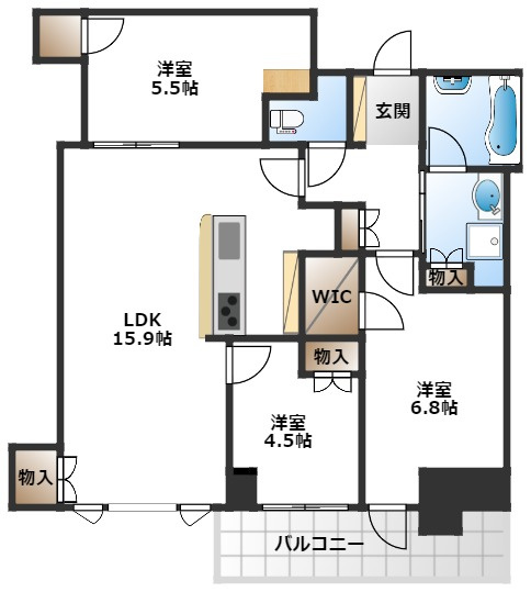 【間取り】 | シエリアタワー千里中央