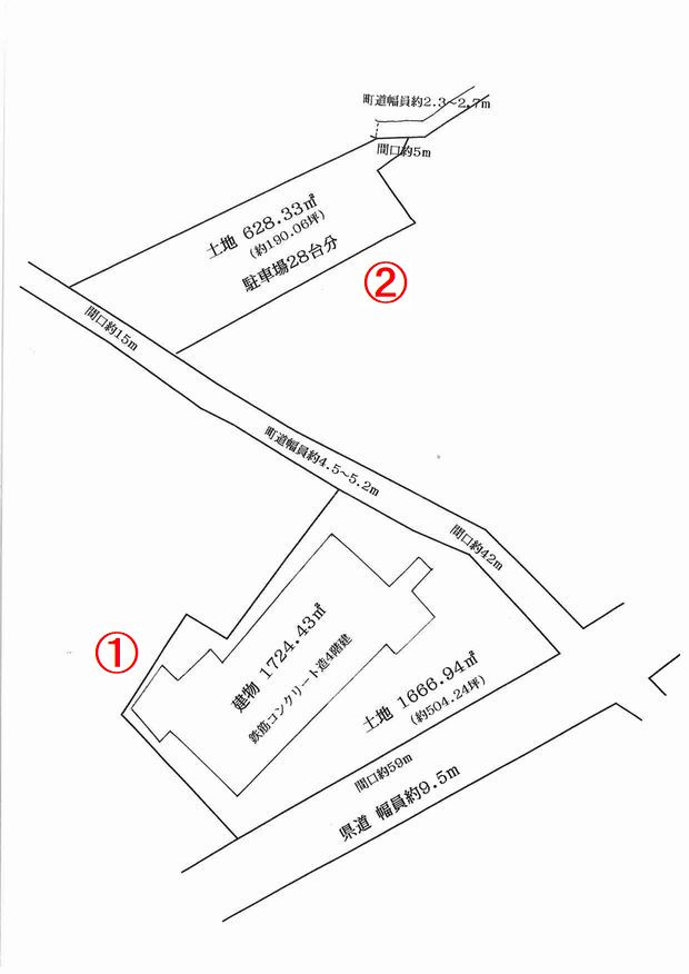 知多郡美浜町大字奥田字三ヶ市　共栄ビルの区画図