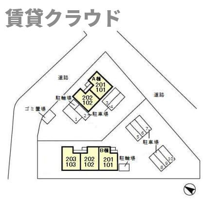 フローラフォンテ　Ａの区画図