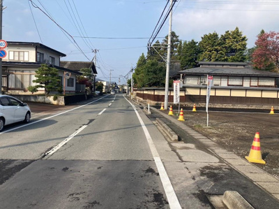 【前面道路含む現地写真】 | 天童市高擶建売住宅【4号棟】 | 前面道路になります。