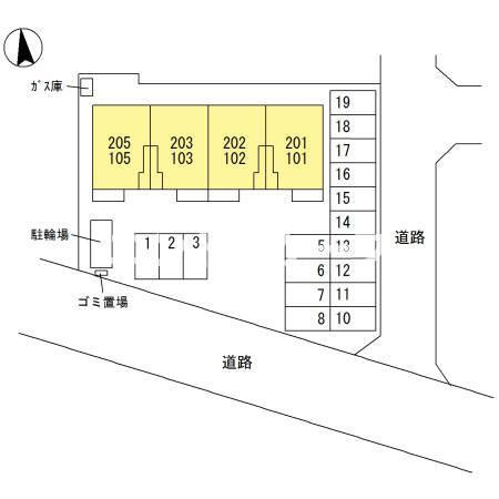 ベルフォンティーヌの区画図|高崎、前橋、伊勢崎エリアのお部屋探しはエンドスケープまで！お客様の理想お聞かせ下さい♪