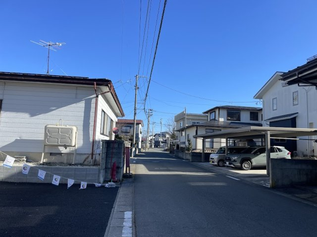 天童市東長岡建売住宅【2号棟】の前面道路含む現地写真|前面道路