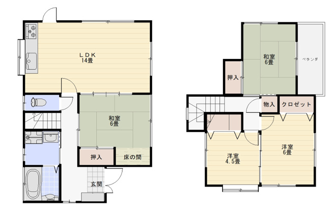 【間取り】 | 西坂元町 中古住宅