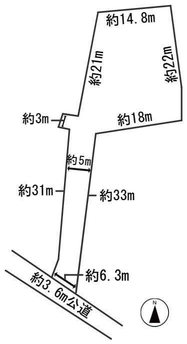 ６２０６８　羽島郡笠松町門間土地の区画図