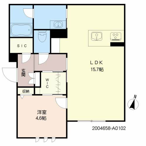 熊本市中央区水前寺６丁目の賃貸マンションの間取り