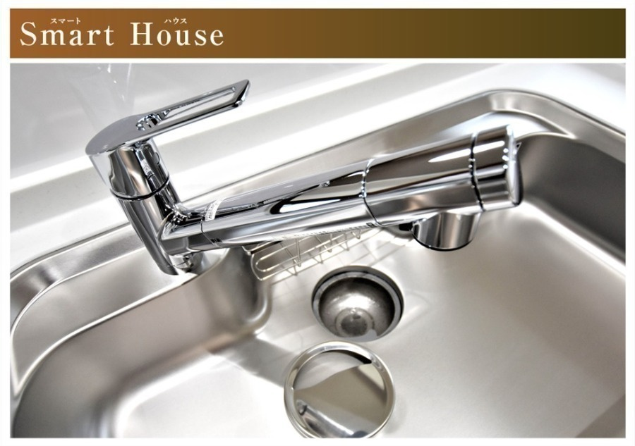 戸建　安八郡安八町森部　全13区画分譲のキッチン|お手入れが楽なステンレスをワークスペース部分に使用した機能的で美しいシステムキッチンを使用しています