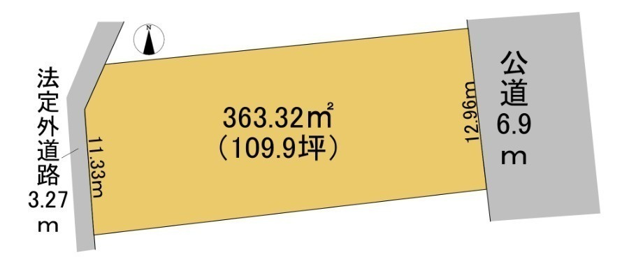 売土地　大垣市昼飯町　109.9坪の土地図