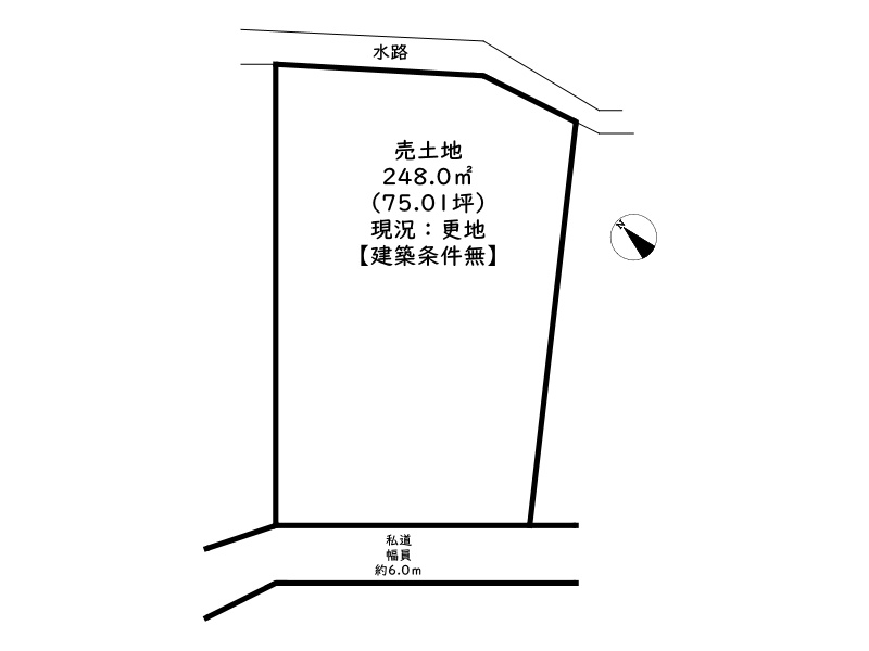 姫路市夢前町糸田／売土地の土地図