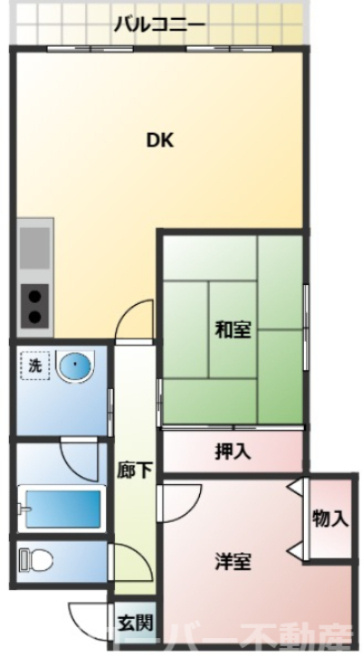 アーバンハイツ大橋の間取り