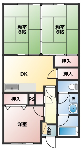 アーバンハイツ大橋の間取り
