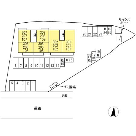グランドステージ本町の区画図