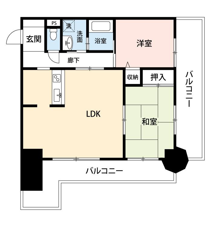 Uマンションの間取り