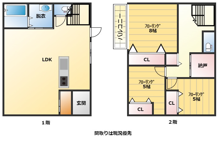和多田天満町売家の間取り
