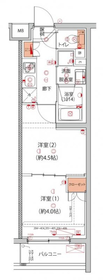 【間取り】 | ハーモニーレジデンス中野本町パークサイド