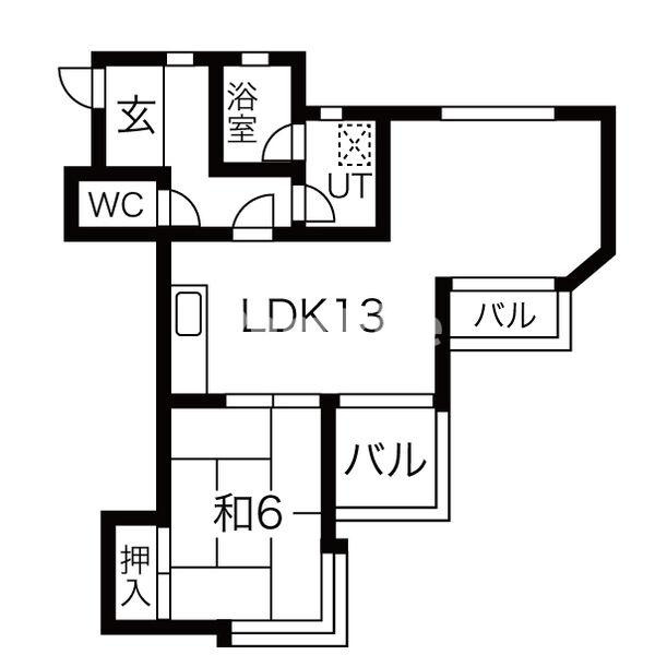 稲駅マンションの間取り
