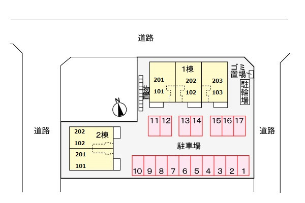 ラインハイトⅠの区画図