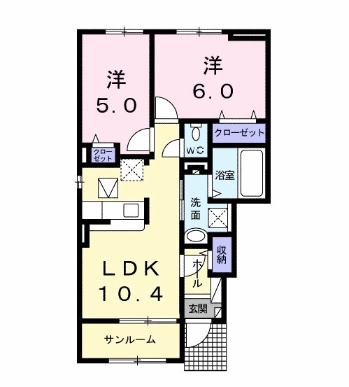 ラインハイトⅠの間取り