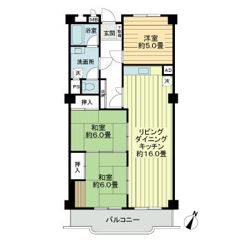 ボーン平尾の間取り