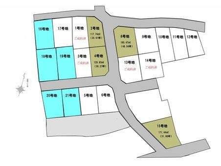鴨部上町　建築条件付　売土地　2号地（全22区画）