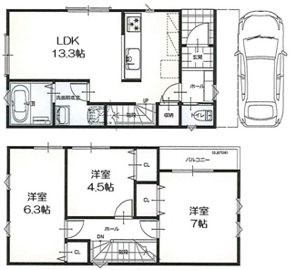 【間取り】 | グランソフィア皇山町