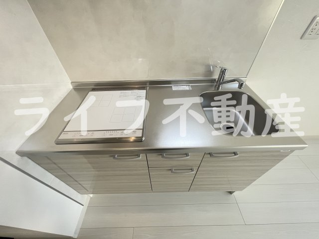 アバンティオ弥刀のキッチン|コンパクトなキッチンで掃除もラクラク