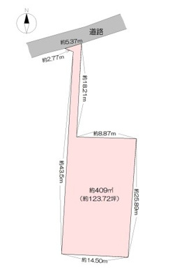 【区画図】 | 売地　高知市愛宕山南町　＠18.59