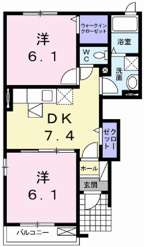 ピクシーズタウンⅠの間取り