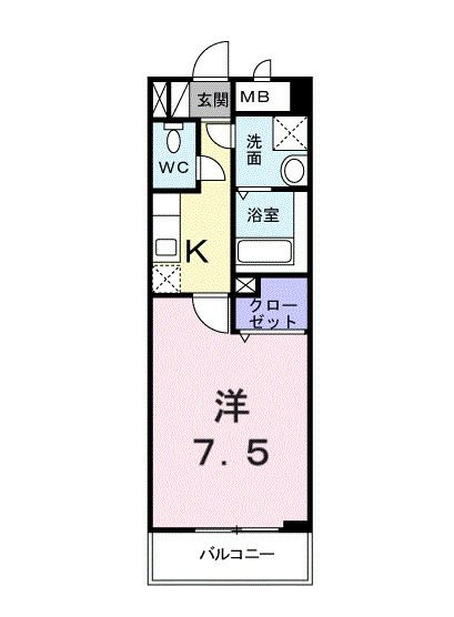 パールドゥＮ　府中の間取り