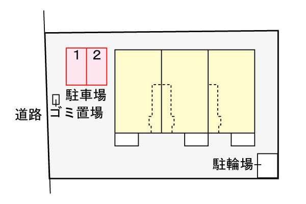 レオン国立の駐車場