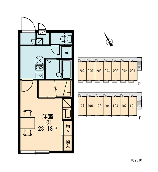 レオパレスエクセレント.10の区画図|画像3