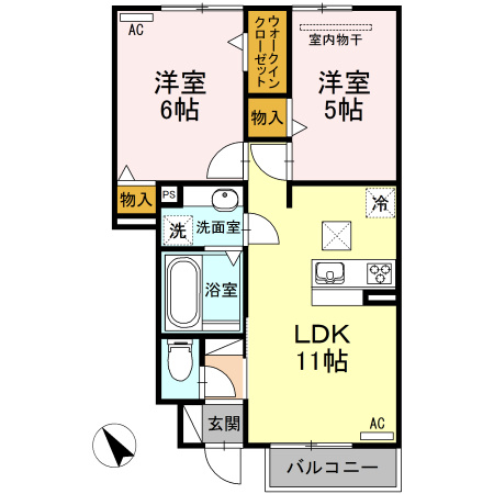 アイリスハイツ　　刈谷市の賃貸ならクラスホーム刈谷店の間取り