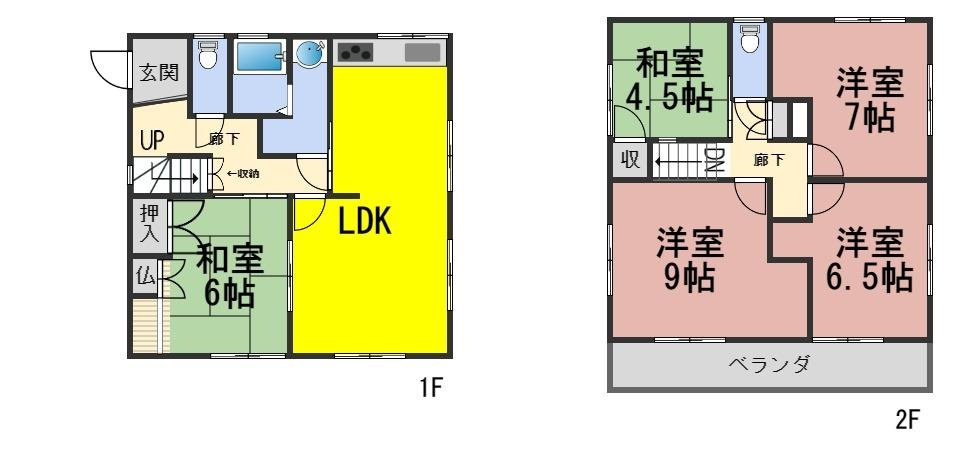 ６２４１３　岐阜市長良葵町中古戸建ての間取り