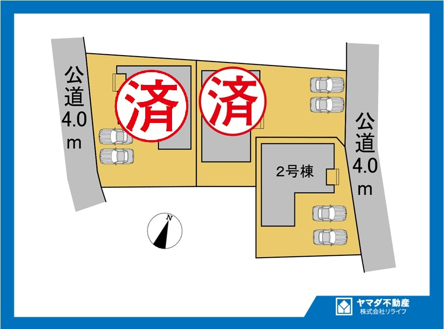 タマタウン　一宮市奥町(奥小)　全3区画分譲の区画図|区画図