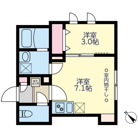 COCOCUBE滝野川Ⅱの間取り