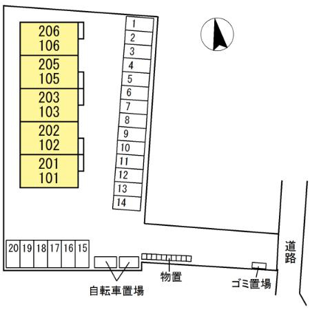 ロイヤルステージ上福原の区画図