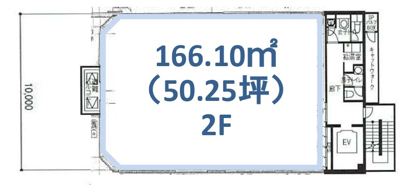 港区新橋５丁目の事務所の間取り