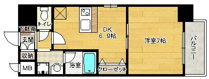 【間取り】 | プライムアーバン安堂寺