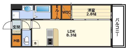 セレニテ天六ミラクの間取り
